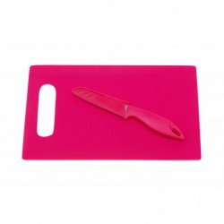 Deska do krojenia z nożem SUNNY, różowy