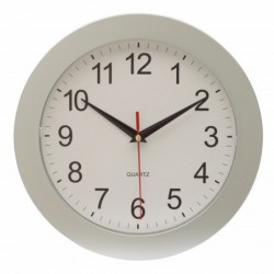 Zegar ścienny EASY TIME, srebrny/biały