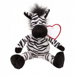Zebra pluszowa LORENZO, czarny/biały