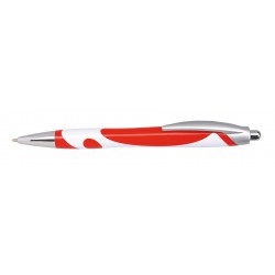 Długopis MODERN, czerwony/biały