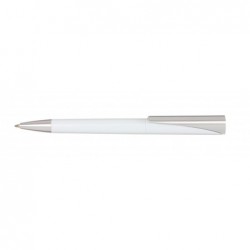 Długopis WEDGE, biały/srebrny