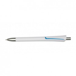 Długopis OREGON, biały/jasnoniebieski