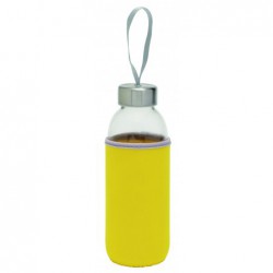 Szklana butelka TAKE WELL, transparentny, żółty